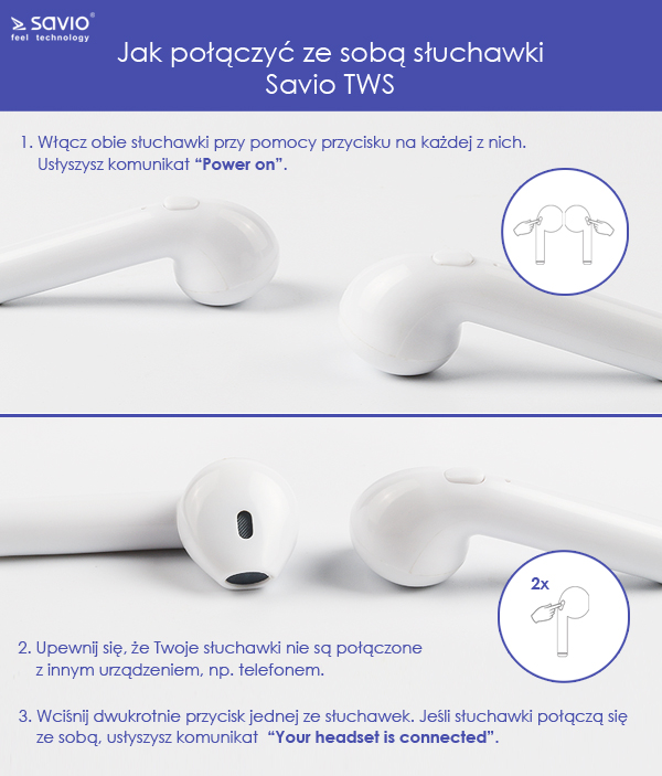 TWS-02 Wireless Earphones Słuchawki bezprzewodowe bluetooth