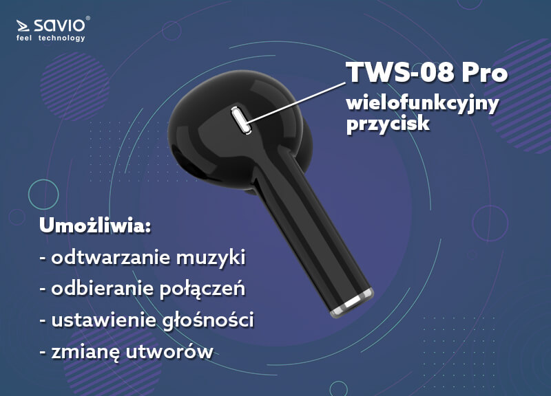TWS-08 PRO słuchawki bluetooth