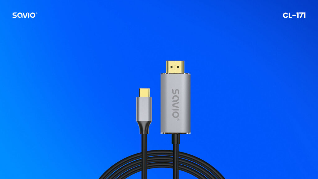 Kabel USB-C - HDMI Savio CL-171