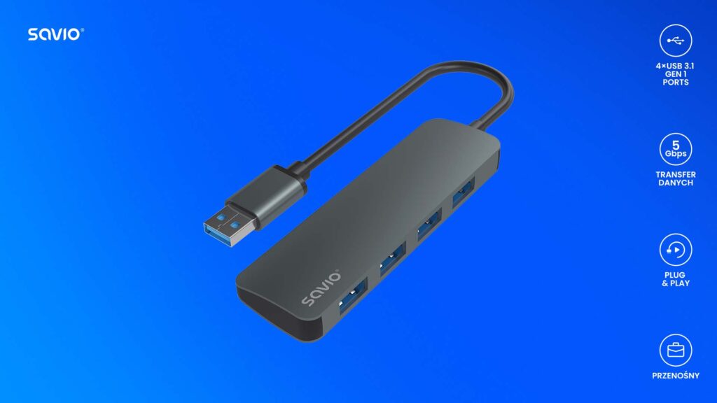 4-portowy hub USB 3.1 AK-53