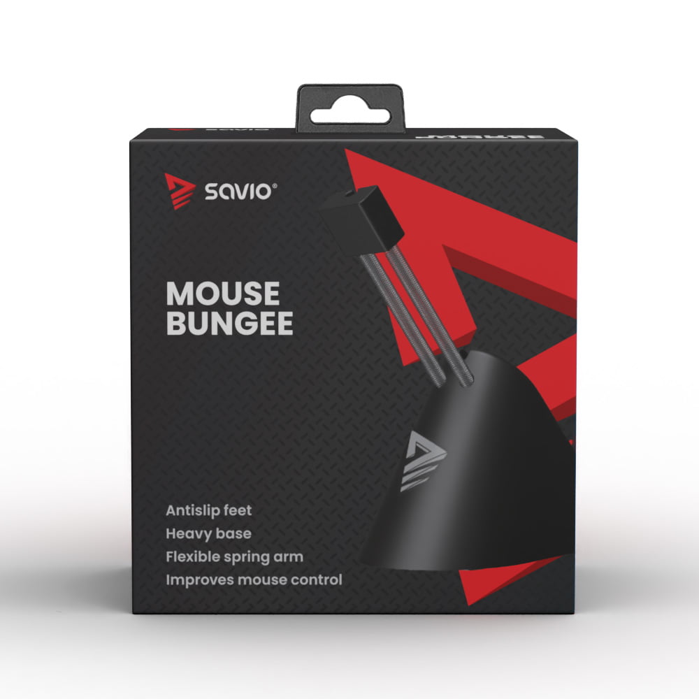 Gaming mouse bungee front of the package Savio MB-01